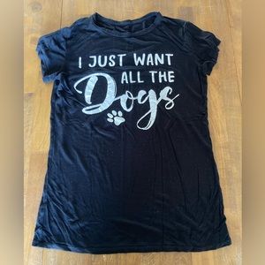 Women’s “I just want all the dogs” tee